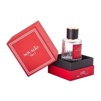 Boîte d'emballage carrée rigide en papier avec logo personnalisé pour flacon de parfum Attar, avec insert et poignée.