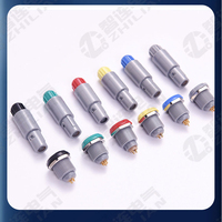 Negro Rojo Amarillo Azul Verde Gris Equipo médico Plástico Push Pull 2-8Pin IP50 Autoblocante Impermeable Macho/Hembra Serie P