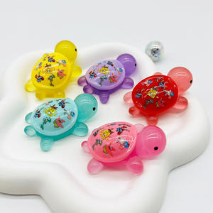 Accesorios de resina de tortuga luminosa de dibujos animados DIY Car Widgets Cute Little Turtle - Product Image 1