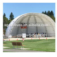 Sistema de armazón de iluminación de techo semicircular curvo de escenario de concierto de aluminio para eventos a la venta