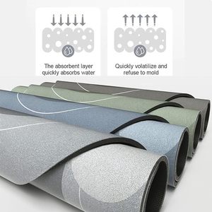 2026 New Luxurious Modern Solid Anti Non-Slip Super Absorbent Eco-Friendly Bath <b>Mats</b> Rug <b>Set</b> - Product Image 3