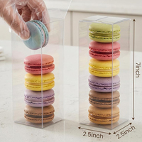 Boîte cadeau macaron écologique personnalisée, boîte transparente, emballage en plastique, boîte à pâtisserie, boîte à macaron, boîte à dessert pliable
