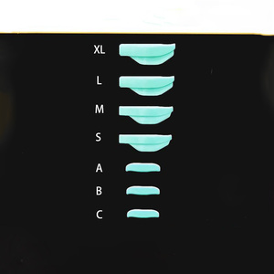 Kit de rehaussement de cils à la kératine style coréen, 7 paires, bleu, avec coussinets de permanente pour cils, permanente à froid, effet bouclé poupée - Product Image 1
