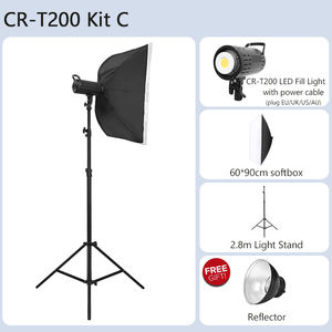 Kit d'éclairage LED continu SL60W 200W 5600K Vlog Sunlight Lamp Softbox pour diffusion vidéo en direct en <span class=keywords><strong>studio</strong></span> - Product Image 5