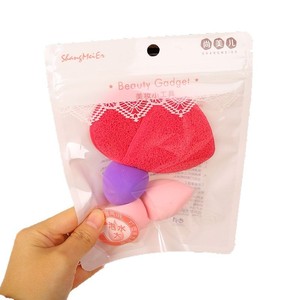 Juego de esponjas de maquillaje 123, 3 piezas, esponja natural de forma irregular, lavable para aplicación en seco y húmedo - Product Image 4