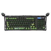 Clavier mécanique Esports Gravastar K98 Pro, tri-mode, 98 touches avec écran, clavier de jeu avec interrupteurs UFO, ergonomie, clavier de jeu