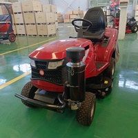 Tondeuse autoportée à essence 23 CV avec transmission hydrostatique, système de broyage multicoupe, démarrage électrique, siège confortable et éclairage LED