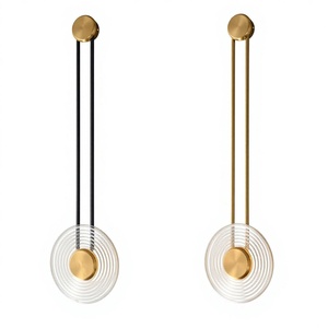 Lámpara de <span class=keywords><strong>Pared</strong></span> LED Moderna de Lujo, con Pantalla Dorada, Luz Blanca Cálida de 3500K, para Sala de Estar, Hotel, Pasillo - Iluminación Interior Minimalista - Product Image 1