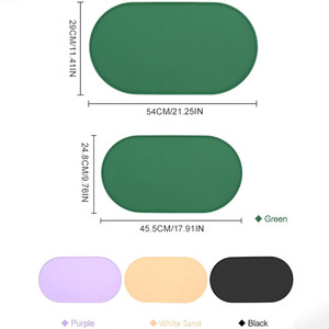 Wholesale Waterproof and Non-Slip Silicone Pet Bowl <b>Mat</b> Pet Silicon Food <b>Mat</b> with Travel Feature Dog and <b>Cat</b> Placemat - Product Image 5