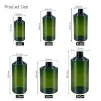 Shampoo Body Wash Lotion Bernstein in 50ml 100ml 150ml 200ml 300ml 500ml Hautpflege verpackung PET-Sprüh flasche