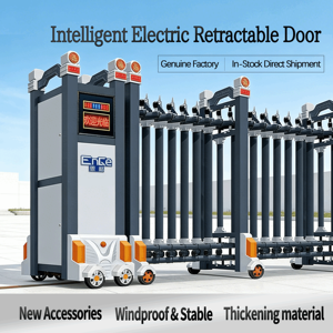 Installation de portes rétractables électriques pour écoles, fabricant de portes pliantes rétractables en acier inoxydable - Product Image 4