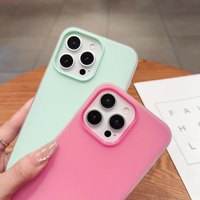 Couleur bonbon givré 2 couches pour étui iPhone 2025 nouveau étui de protection 2 en 1 pour iPhone 15 16 17 Pro Max pas magnétique