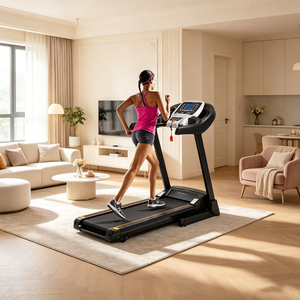 Tapis roulant électrique haute performance avec inclinaison manuelle et écran LCD pour entraînement à domicile - Product Image 4