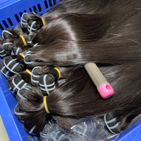 Vente en gros Cheveux brésiliens Remy 10A Machine double trame sans perte de cheveux humains raides 8-40 pouces Extension de cheveux vietnamiens