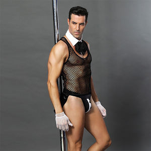 Zwarte high fashion show foto's <span class=keywords><strong>sexy</strong></span> lingerie kostuums heren <span class=keywords><strong>sexy</strong></span> hete transparante ondergoed briess erotische bodysuit corset voor mannen - Product Image 3