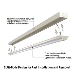 3CCT Switchable <b>LED</b> Batten Fitting X35 3000K 4000K 5000K Selectable Linear <b>Light</b> 18W 28W 38W Durable Iron Base Indoor Lighting - Product Image 3