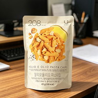 Sachet d'emballage alimentaire personnalisé pour chips de pommes de terre, scellé sur 3 côtés, avec dos en MOPP/VMPET/CPP, thermoscellable et à encoche de déchirement