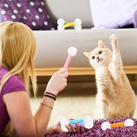 Jouet interactif pour chat en feutre de laine pure avec coton-tige et herbe à chat, pour le nettoyage des dents, le soulagement de l'ennui et le jeu olfactif