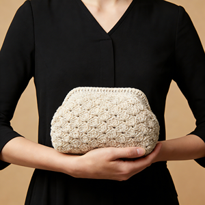 Nuevo Bolso de Mano Tejido para Mujer con Logotipo Personalizado, Bolso de Playa de Verano, Bolso Tipo Dumpling Pequeño, Bolso Bandolera Tejido <span class=keywords><strong>a</strong></span> Crochet - Product Image 1