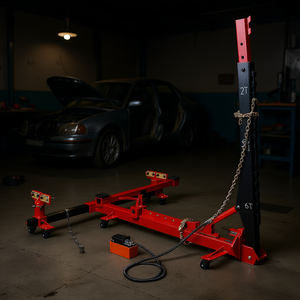 Redresseur de châssis de carrosserie automobile 6T, vérin pneumatique 3T, pompe hydraulique à pied pour équipement de réparation de carrosserie - Product Image 2