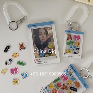Porte-cartes <span class=keywords><strong>photo</strong></span> personnalisable en acrylique ouvert, à remplir soi-même, avec breloque et fonction <span class=keywords><strong>shaker</strong></span> - Product Image 3