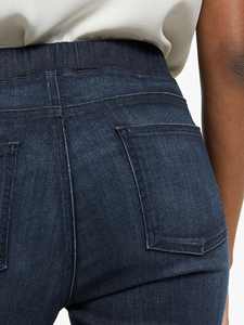 OEM jegging en denim imprimé uni décontracté pour femmes taille haute, coupe ajustée, legging en jean respirant extensible avec décoration de boutons - Product Image 5