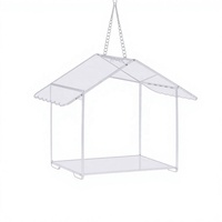 Mangeoires à oiseaux suspendues imperméables pour balcon et jardin, distributeurs de nourriture suspendus, mangeoires en acrylique