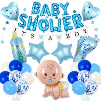 Meistverkauftes Grenzüberschreitendes Baby-Shower-Ballon-Set, Geschlechts-Enthüllungs-Party-Dekoration mit Baby-Fußabdruck für Szenengestaltung