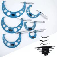 Micromètres extérieurs métriques de haute qualité, 0-150 mm, 6 pièces/ensemble, boîte en plastique, outils de mesure précis