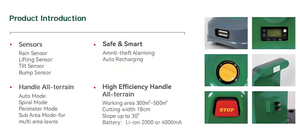 Mô hình mới tự làm công nghiệp không dây pin-powered Robot Máy cắt cỏ với các tính năng tùy biến - Product Image 6