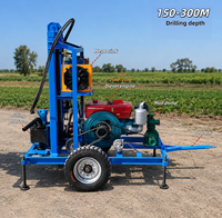 Mini plateforme de forage de puits d'eau sur remorque 200m 25HP Machine portable de forage de puits pour alimentation domestique