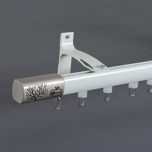 Rail de rideau silencieux à poteau romain, simple ou <span class=keywords><strong>double</strong></span> voie, haute esthétique - Product Image 4