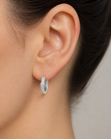 Boucles d'oreilles Huggie en argent sterling 925 vermeil avec zircon pavé, design élégant, pour femme, bijoux de mode, vente en gros