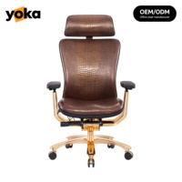 Chaise de Direction Premium avec Texture Crocodile, Dossier et Accoudoirs Réglables Multi-Positions, Prix Usine, Service Entièrement Personnalisé