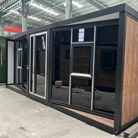 Usine de fabrication de maisons mobiles personnalisables : Maison mobile pliable et extensible de 10 pieds à toit plat, incluant chambre, cuisine et salle de bain