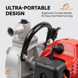 Bomba de Agua Portátil de Gasolina Autocebante de 1-1.5 Pulgadas con Motor de Gasolina de 4 Tiempos, Precio en Pakistán WP15 Ultraligera y Portátil - Product Image 5