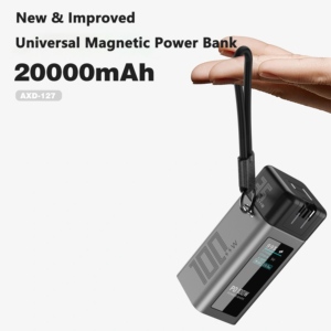 Cargador rápido todo en uno de 100W con enchufe de CA, batería externa de 20000mAh con cable retráctil para portátil - Product Image 6