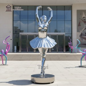 Estatua <span class=keywords><strong>de</strong></span> Bailarina TREVI Grande, Personalizada, <span class=keywords><strong>de</strong></span> Acero Inoxidable, Escultura Moderna y Abstracta <span class=keywords><strong>de</strong></span> Bailarina <span class=keywords><strong>para</strong></span> Decoración <span class=keywords><strong>de</strong></span> Plazas Urbanas - Product Image 1