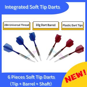 سهام ذات رؤوس ناعمة مدمجة - سهام ذات رؤوس ناعمة مدمجة بوزن 10 جرام، رؤوس بلاستيكية بسن 2BA عالمي للوحة السهام الإلكترونية - Product Image 4