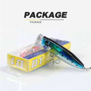 Leurre de pêche rigide OEM 90mm/18.8g avec hameçon triple, leurres flottants bioniques artificiels à yeux 3D pour la pêche en mer - Product Image 6
