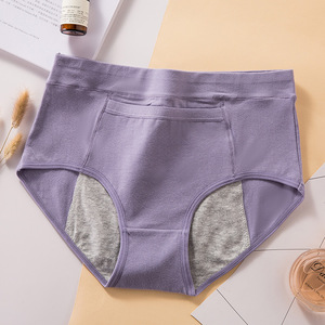 Women's Cross-Border <strong>Best</strong>-Selling <strong>Period</strong> Pants - <strong>Plus</strong> <strong>Size</strong> Cotton Antibacterial Pocket Briefs - Product Image 6