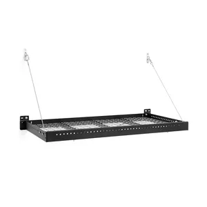 JH-Mech Wall Mounted Shelf Elevated Steel Shelf Storage for Large Bins and Outdoor Gear Garage Overhead Storage Rack