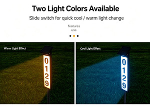 Letrero de Dirección con Número LED para Casa, Alimentado por Energía Solar, Resistente al Agua, para Uso en Exteriores y Jardines - Product Image 6