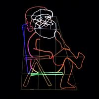 Buen precio iluminación navideña 2D Santa decoración navideña al aire libre impermeable decorativo motivo de calle Led