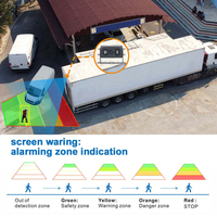 Caméra de détection de piétons et de véhicules AI BSD avec avertisseur sonore tricolore, caméra de recul pour camion, étanche IP68