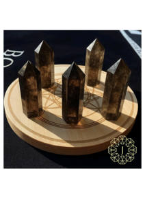 Tour de cristal de quartz fumé, obélisque en pierre précieuse naturelle marron, chakra racinaire, spécimens minéraux, cadeau en cristal, décoration intérieure - Product Image 2