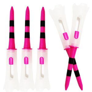 <b>Golf</b> Tees 83mm Soft Plastic Striped Colorful For <b>Golf</b> Practice And Play - Product Image 5