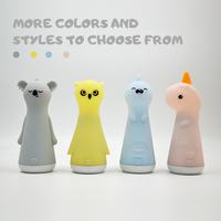 Lampe de poche pour enfants s'allume jouets torche Portable clignotant bébé lampe de nuit animaux mignons Silicone coloré veilleuse