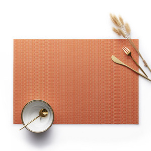 Tappetino tavolo da pranzo a righe verticali in PVC-isolamento termico tappetino Anti-scottatura all'ingrosso per Hotel sala da pranzo quadrato tessuto tappetino da pranzo - Product Image 3