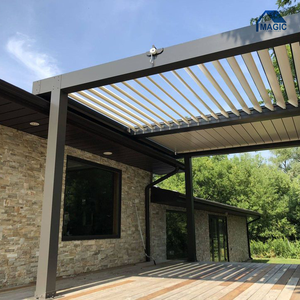 Cobertizo de Aluminio Motorizado para Automóviles, Pérgola, Gazebo Impermeable para Exteriores, Techo de 3x3, 3x4, 3x5, 3x6, <span class=keywords><strong>4x4</strong></span>, 4x5, 4x6 m, <span class=keywords><strong>Toldo</strong></span> de Aluminio para Patio Trasero - Product Image 3